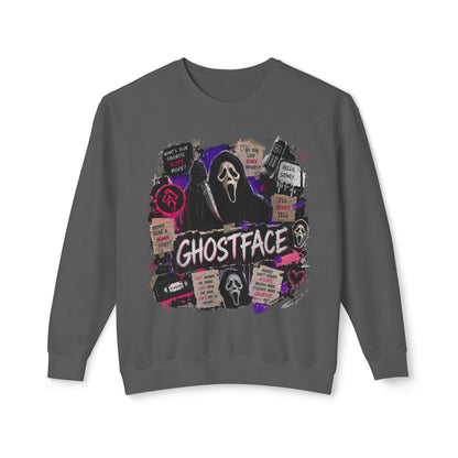 Ghostface Crewneck Sweatshirt – Halloween Horror Mask Graphic