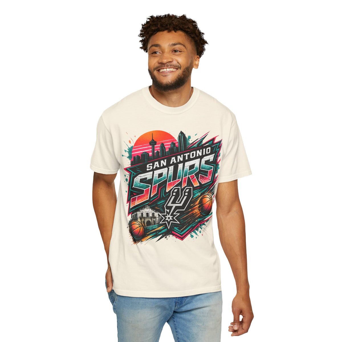 San Antonio Spurs Retro Sunset T-Shirt