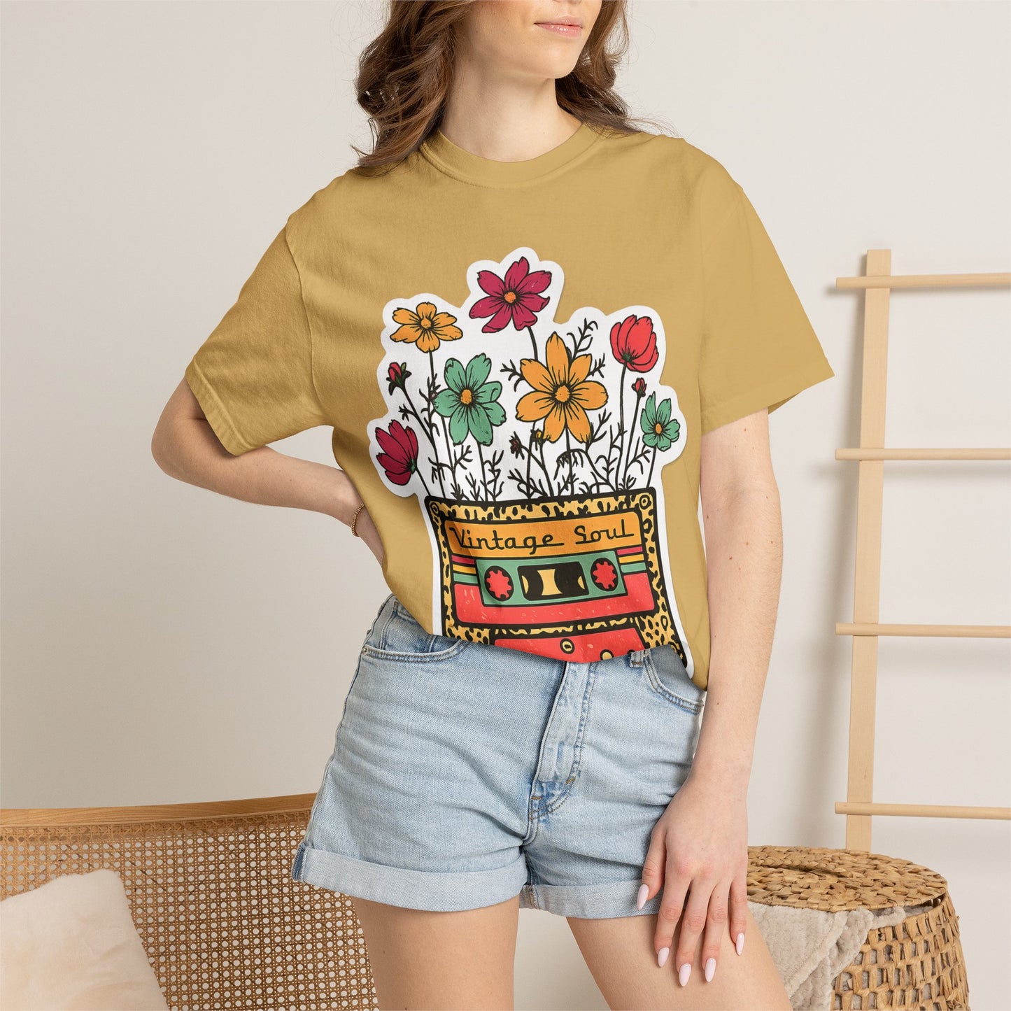 Vintage Soul Cassette Floral T-Shirt