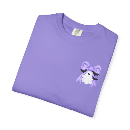 Spooky Season T-Shirt — Cute Purple Bow Ghosts Halloween Tee