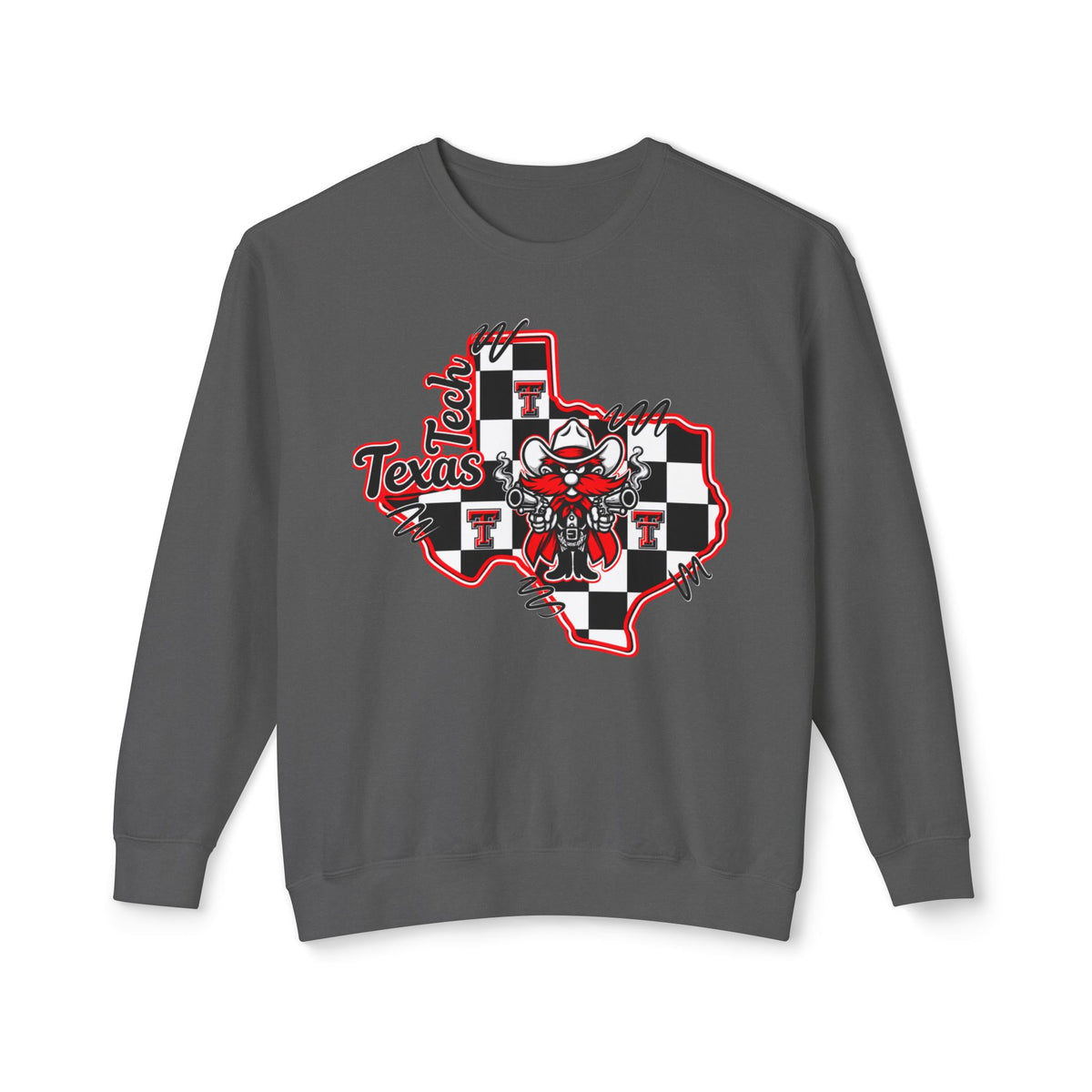 Texas Checkerboard Cowboy Crewneck Sweatshirt