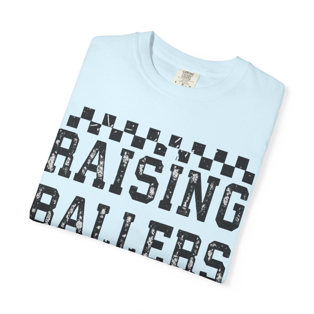 Raising Ballers T-Shirt — Vintage Checkerboard Kids Basketball Parent Tee