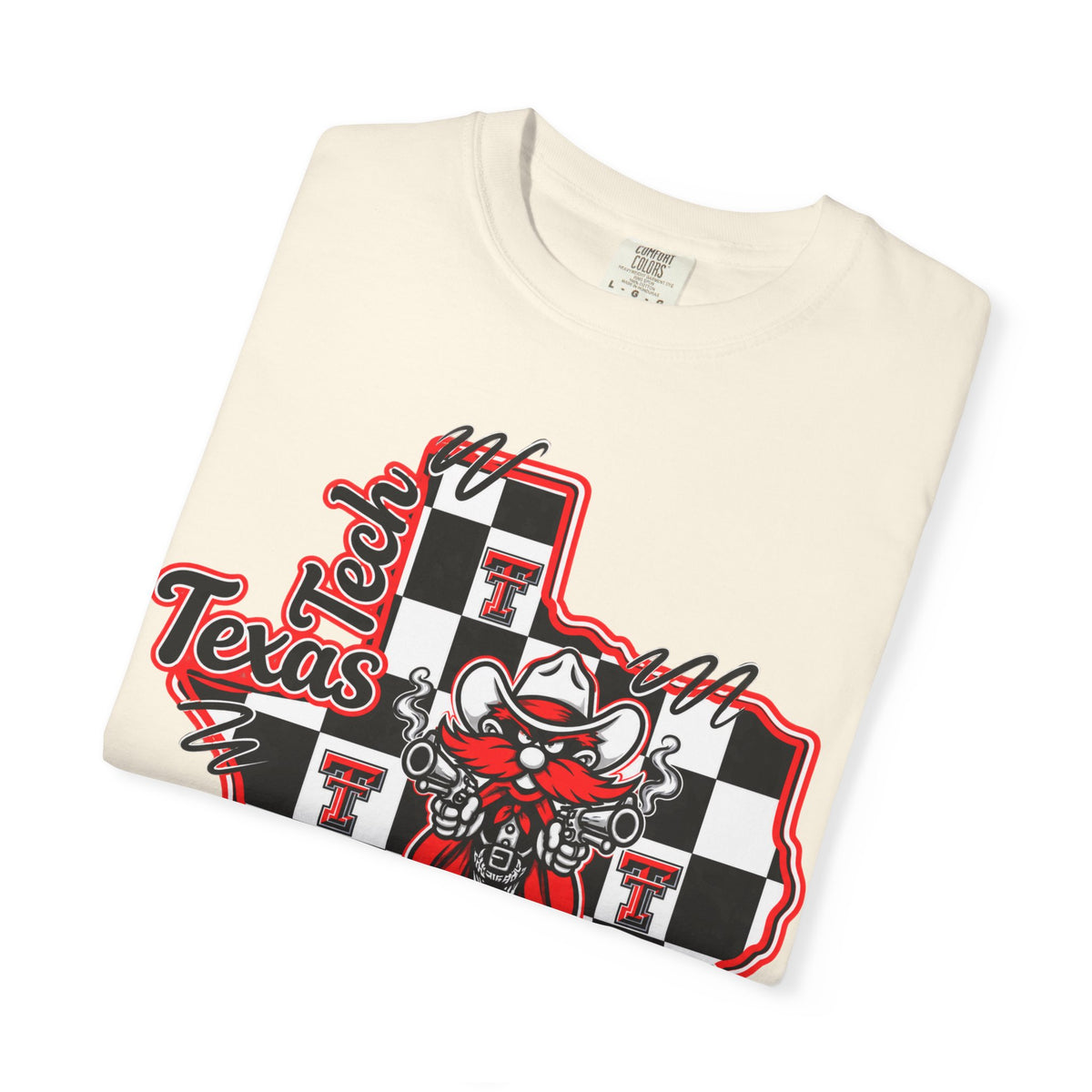 Texas Checkered Bull T-Shirt — Retro Cowboy State Graphic Tee