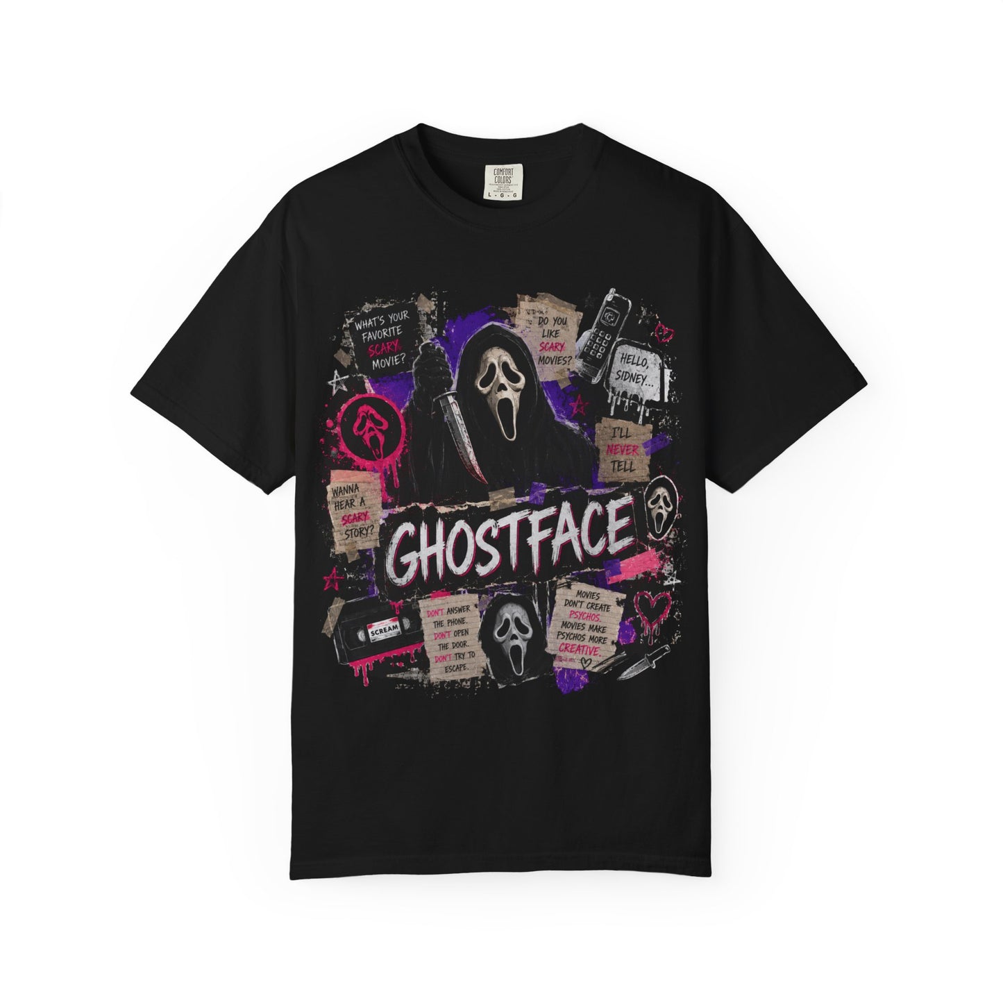 Ghostface Graphic T-Shirt — Horror Movie Scream Mask Tee