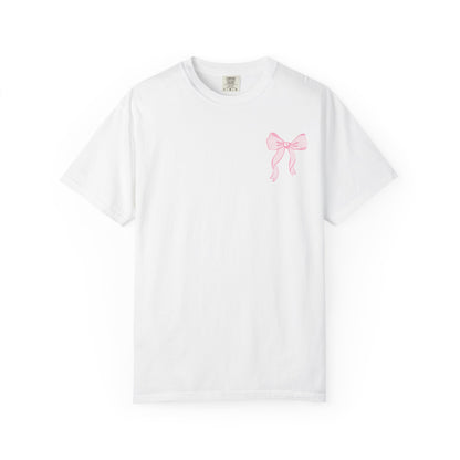 T-shirt — "Love Like Jesus" Pastel Cross & Bow Graphic