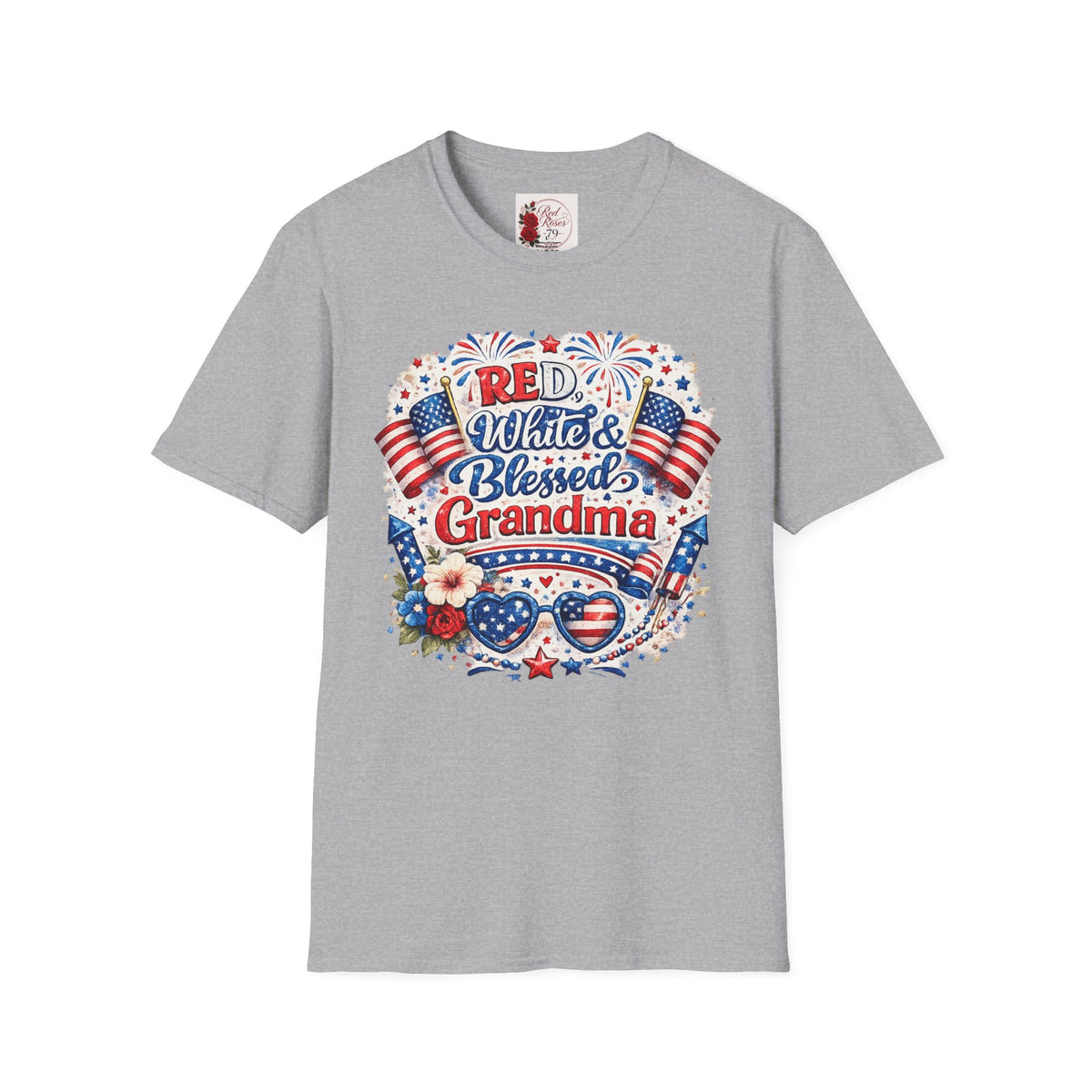 Red White & Blessed Grandma T-Shirt — Patriotic 4th of July Gift