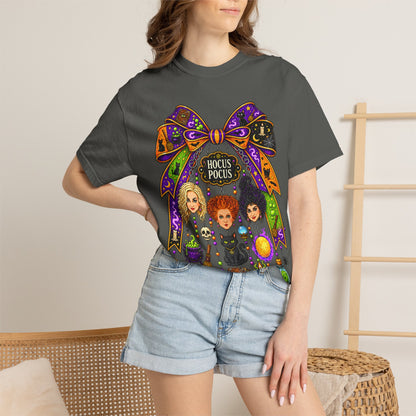 Hocus Pocus Witch Sisters T-Shirt — Halloween Bow Graphic Tee