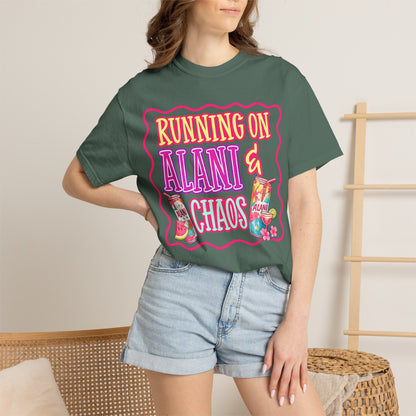 T-Shirt — "Running on Alani & Chaos" Graphic Tee