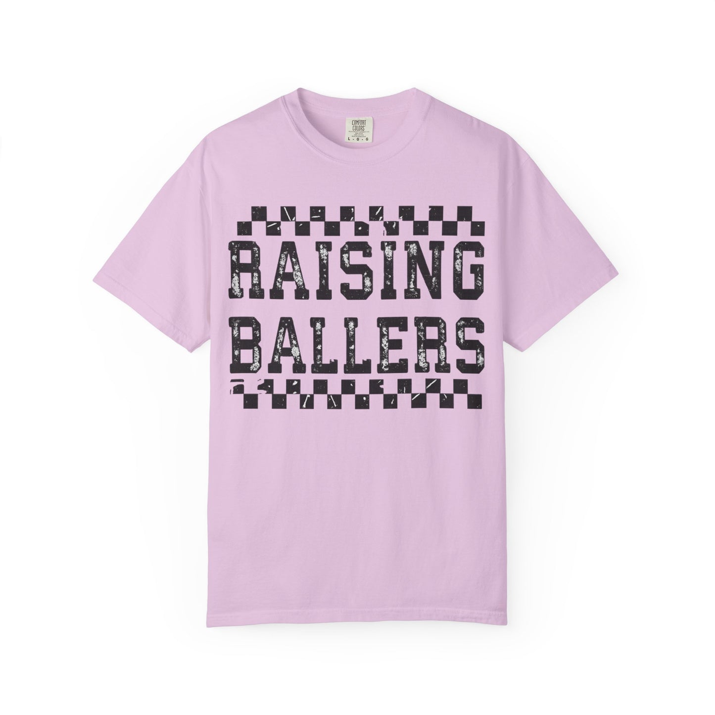 Raising Ballers T-Shirt — Vintage Checkerboard Kids Basketball Parent Tee
