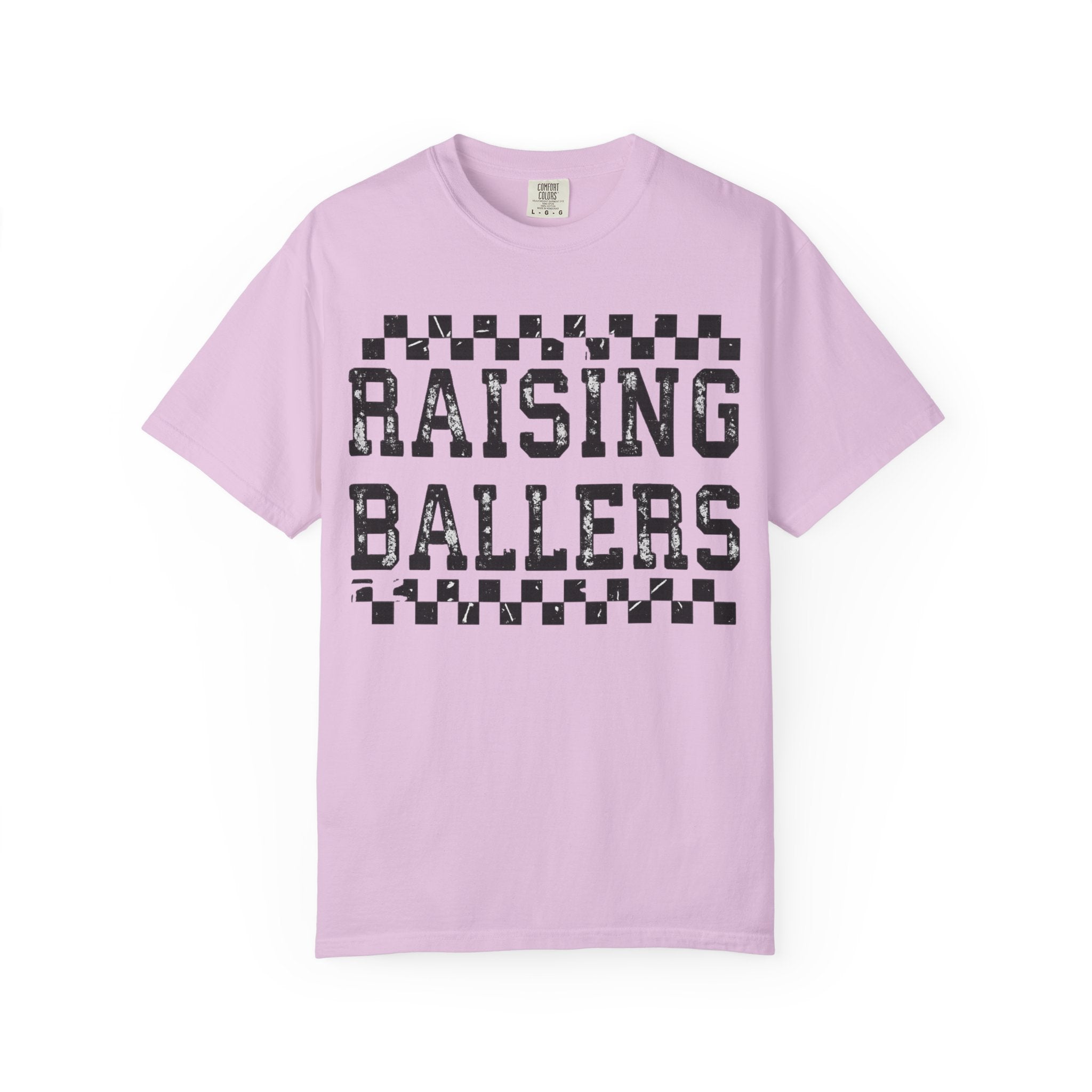 Raising Ballers T-Shirt — Vintage Checkerboard Kids Basketball Parent Tee