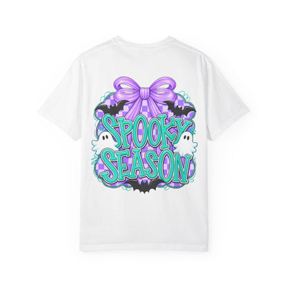 Spooky Season T-Shirt — Cute Purple Bow Ghosts Halloween Tee