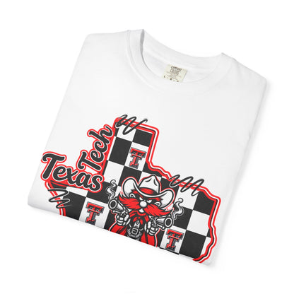 Texas Checkered Bull T-Shirt — Retro Cowboy State Graphic Tee