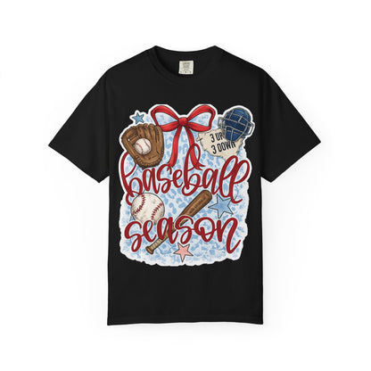 Baseball Season T-Shirt — Retro Gloves, Bat & Ball Sports Tee