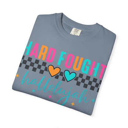 Hard Fought Hallelujah T-Shirt — Inspirational Retro Heart Graphic Tee