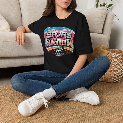 San Antonio Spurs Nation T-Shirt — Retro Brushstroke NBA Fan Tee