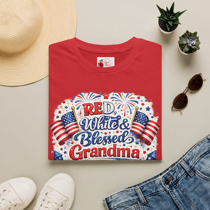 Red White & Blessed Grandma T-Shirt — Patriotic 4th of July Gift