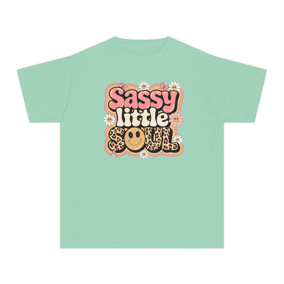 Youth Tee — "Sassy Little Soul" Retro Smiley Graphic