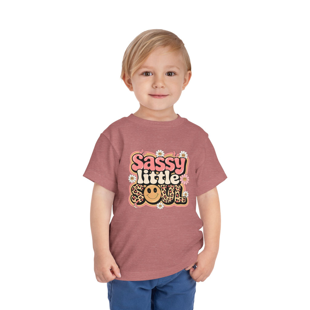 Toddler Tee — "Sassy Little Soul" Retro Flower Power Graphic