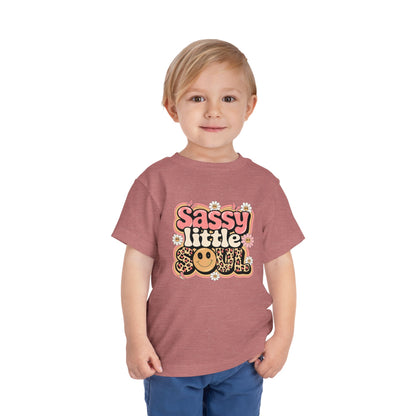 Toddler Tee — "Sassy Little Soul" Retro Flower Power Graphic