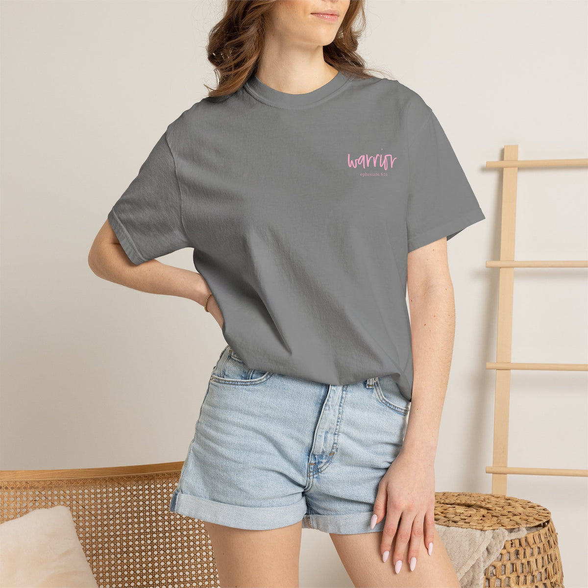 T-Shirt — PMOS Warrior Floral Uterus Support Tee