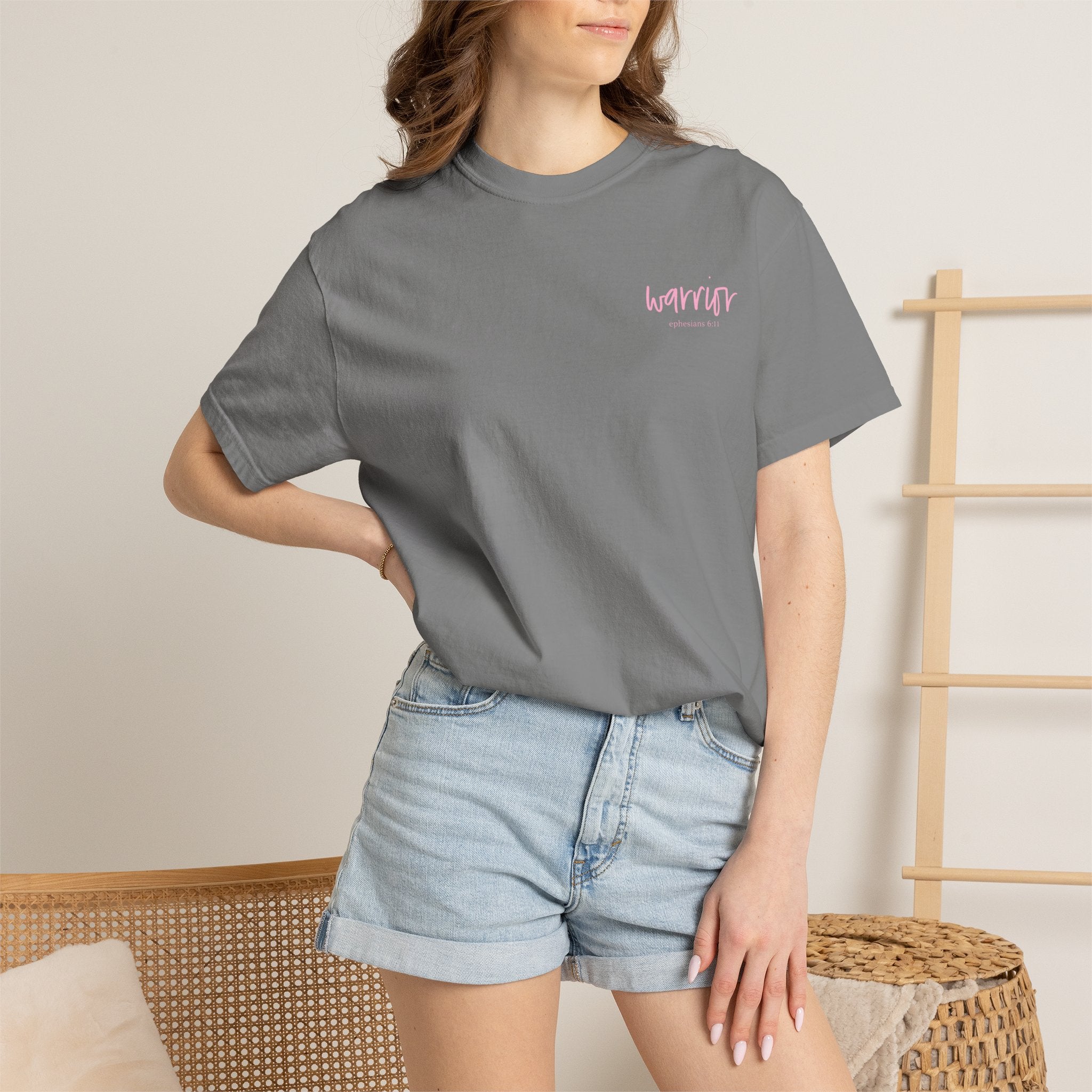 T-Shirt — PMOS Warrior Floral Uterus Support Tee