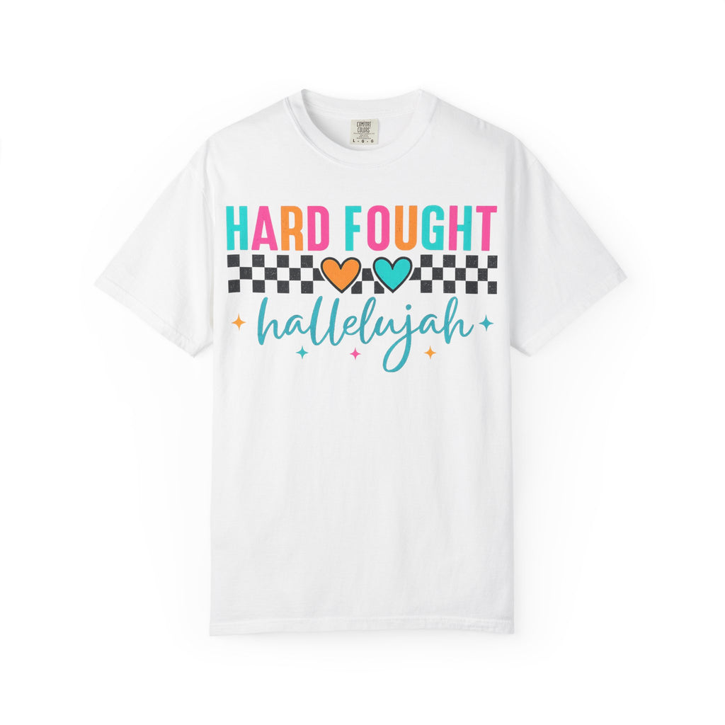 Hard Fought Hallelujah T-Shirt — Inspirational Retro Heart Graphic Tee