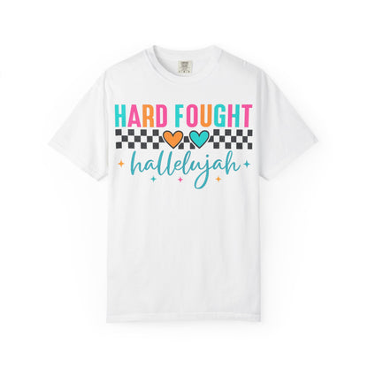 Hard Fought Hallelujah T-Shirt — Inspirational Retro Heart Graphic Tee