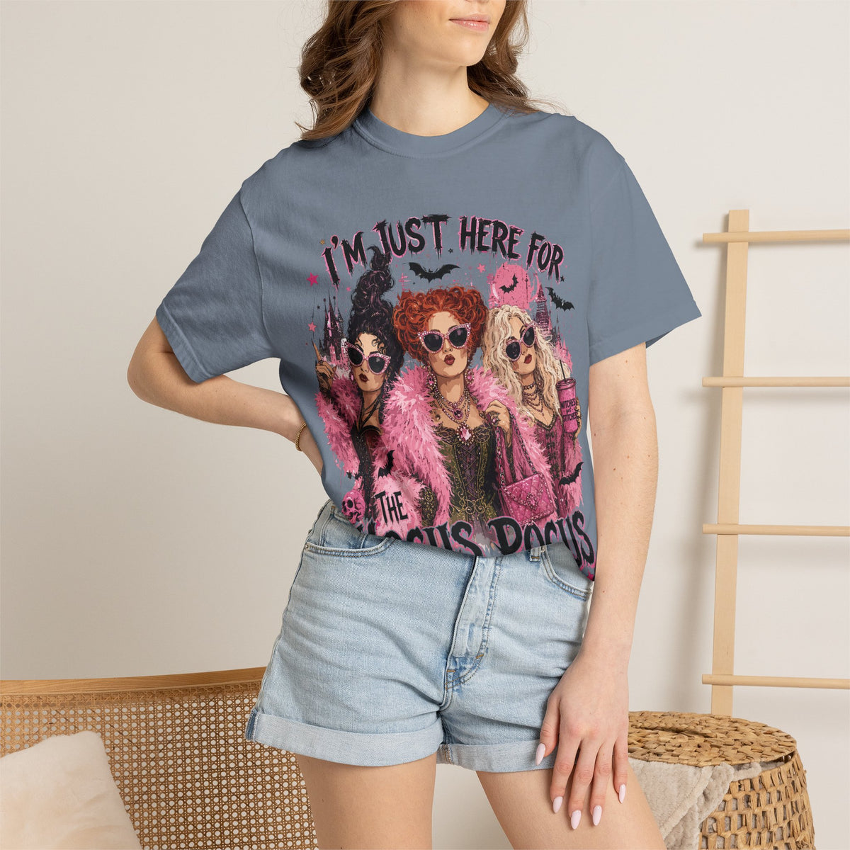 Hocus Pocus Movie Tee — "I'm Just Here for the Hocus Pocus" Halloween T‑Shirt