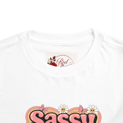 Toddler Tee — "Sassy Little Soul" Retro Flower Power Graphic