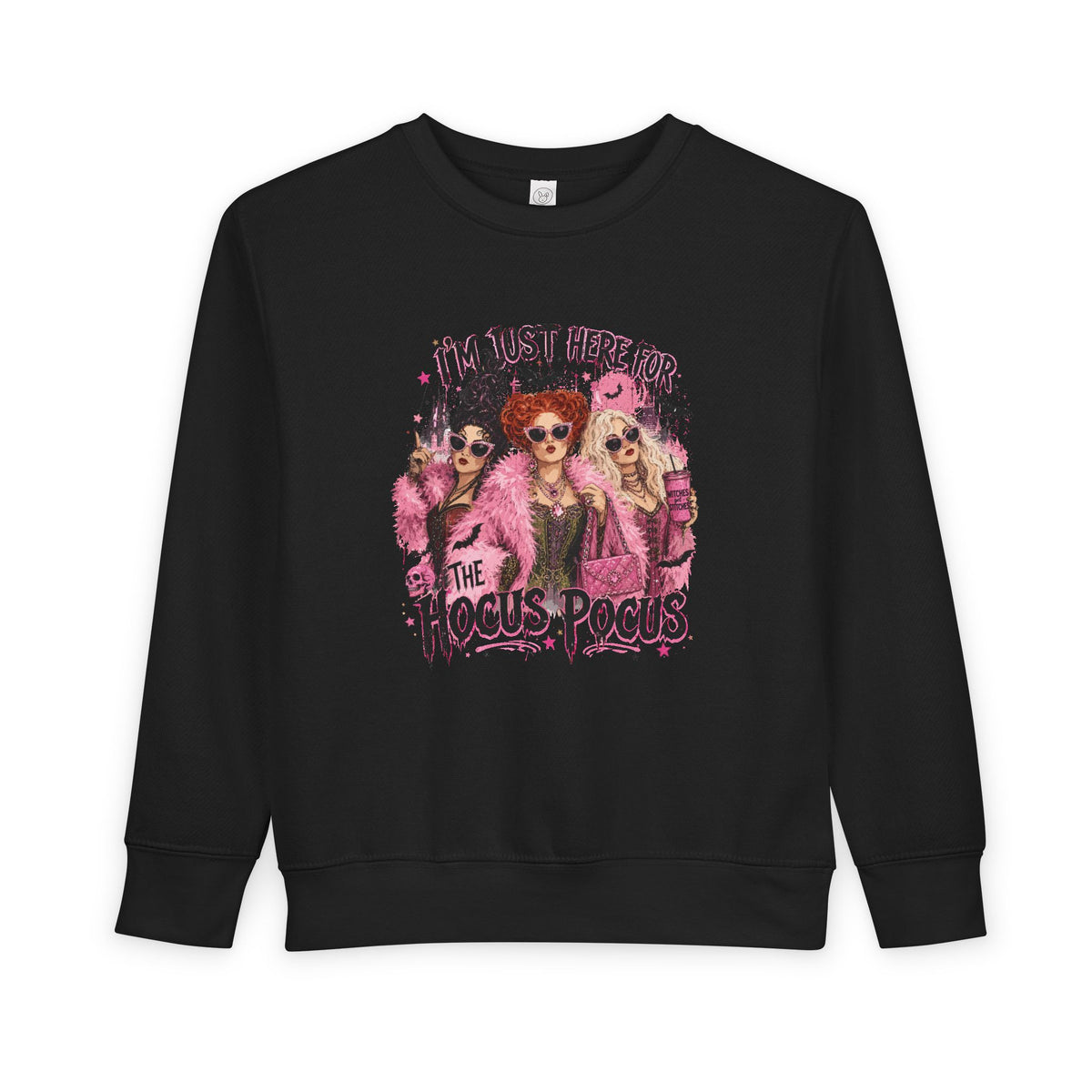 Toddler Sweatshirt — "I'm Just Here for the Hocus Pocus" Halloween Kids Pullover