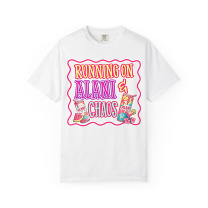 T-Shirt — "Running on Alani & Chaos" Graphic Tee