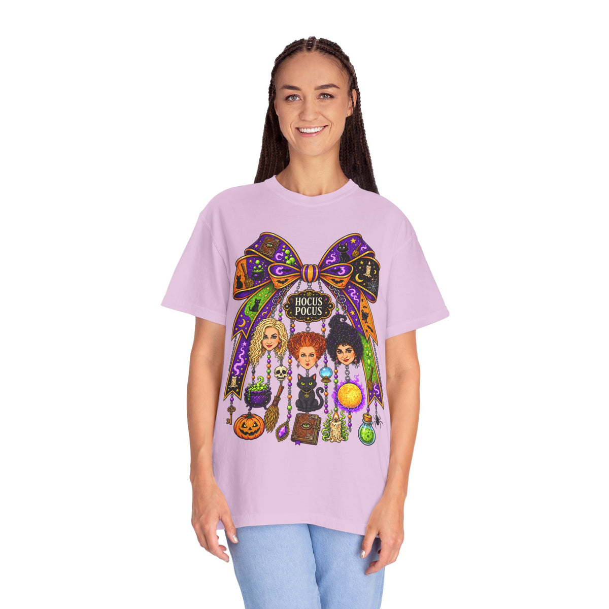 Hocus Pocus Witch Sisters T-Shirt — Halloween Bow Graphic Tee