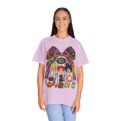 Hocus Pocus Witch Sisters T-Shirt — Halloween Bow Graphic Tee