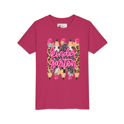 Kindergarten Leopard Pencil Youth T-Shirt