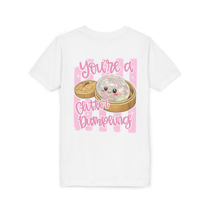 Youth Tee — Cute Glitter Dumpling Kids T‑Shirt ("You're a Glitter Dumpling")