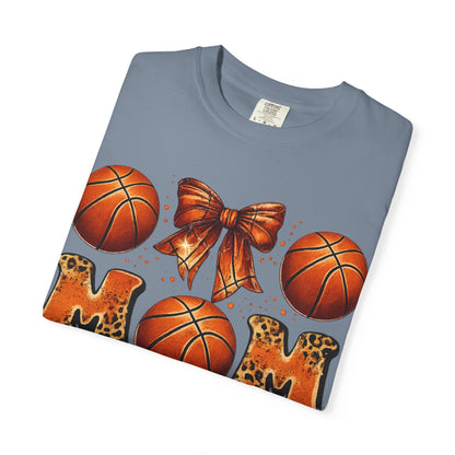 Basketball Mom T‑Shirt — Leopard Print Hoops Mother's Day Tee