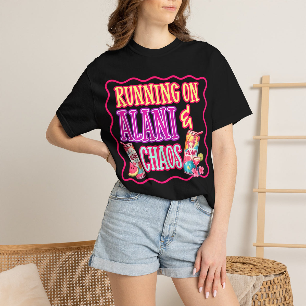 T-Shirt — "Running on Alani & Chaos" Graphic Tee