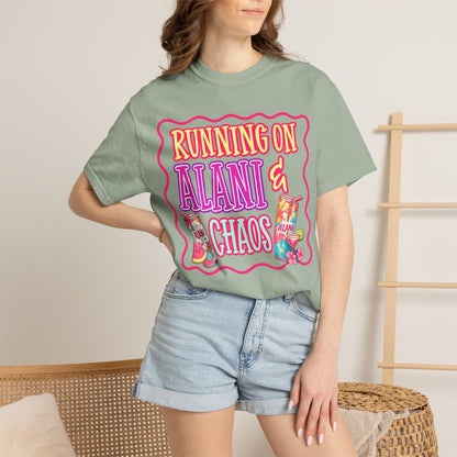 T-Shirt — "Running on Alani & Chaos" Graphic Tee
