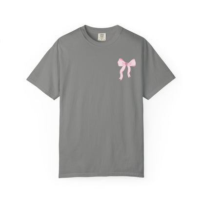 T-shirt — "Love Like Jesus" Pastel Cross & Bow Graphic