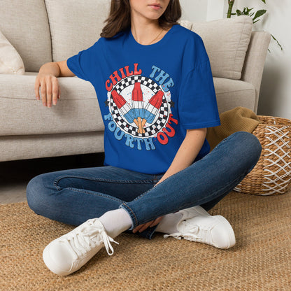 Chill the Fourth Out T‑Shirt — Retro Patriotic Firecracker Graphic Tee