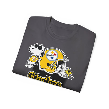 Steelers Snoopy Football Tee — Vintage Peanuts Helmet Tee