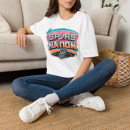 San Antonio Spurs Nation T-Shirt — Retro Brushstroke NBA Fan Tee