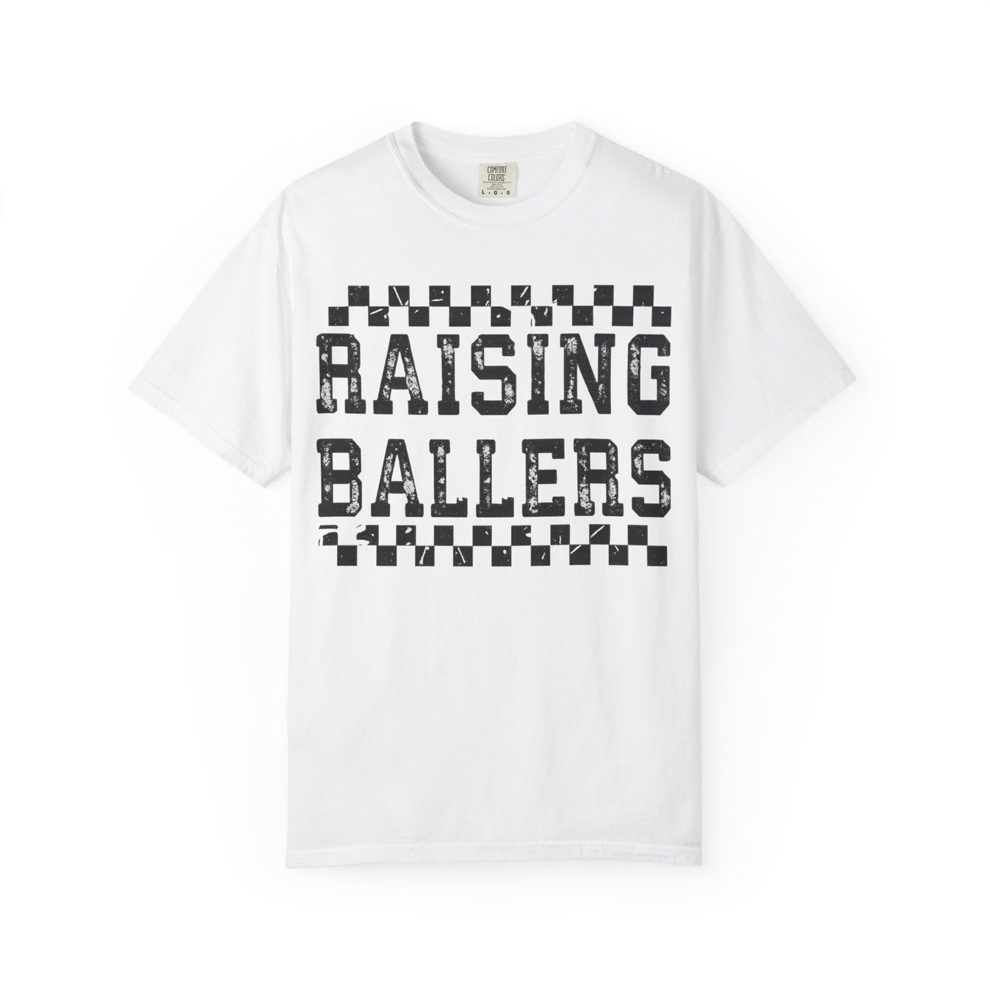 Raising Ballers T-Shirt — Vintage Checkerboard Kids Basketball Parent Tee