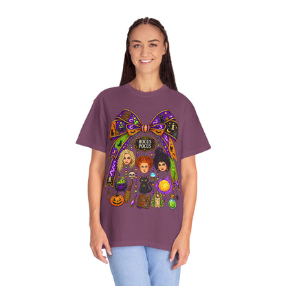 Hocus Pocus Witch Sisters T-Shirt — Halloween Bow Graphic Tee