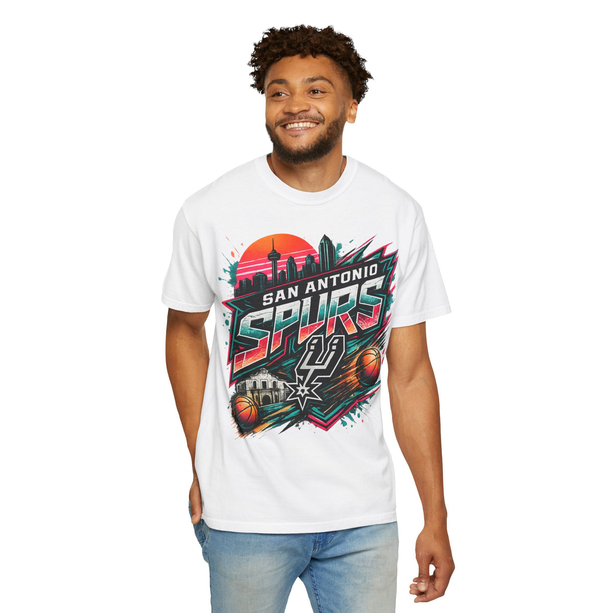 San Antonio Spurs Retro Sunset T-Shirt