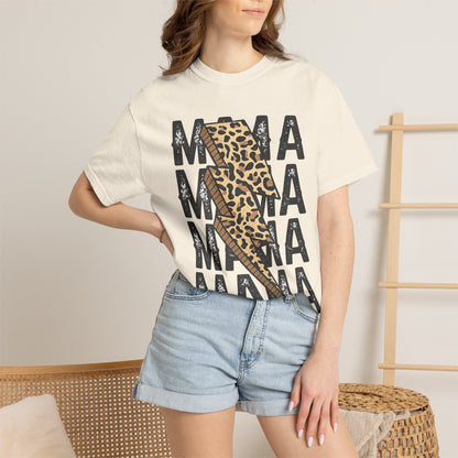 Mama Leopard Lightning Bolt T-Shirt