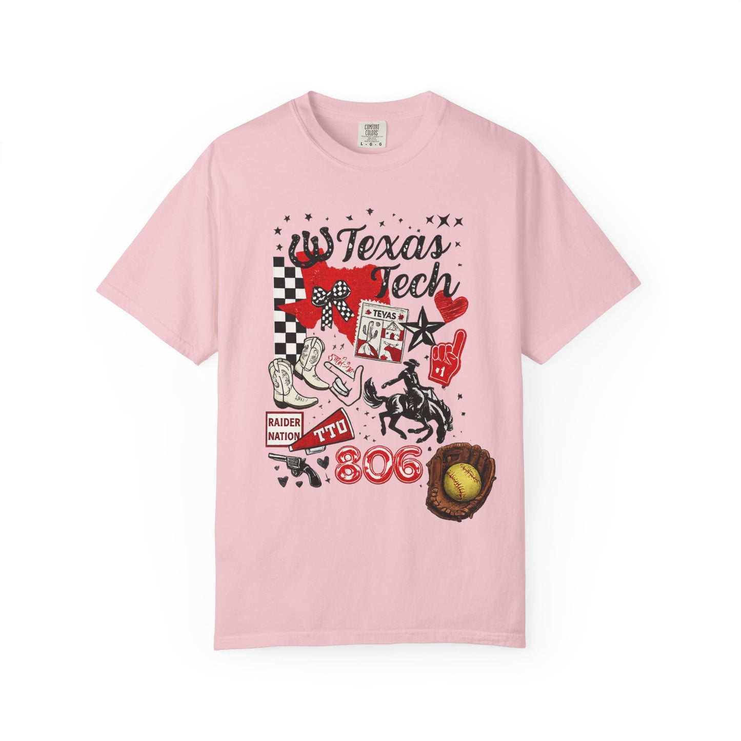 Texas Tech Collage T-Shirt — 806 Raider Nation Graphic Tee