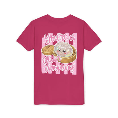 Youth Tee — Cute Glitter Dumpling Kids T‑Shirt ("You're a Glitter Dumpling")