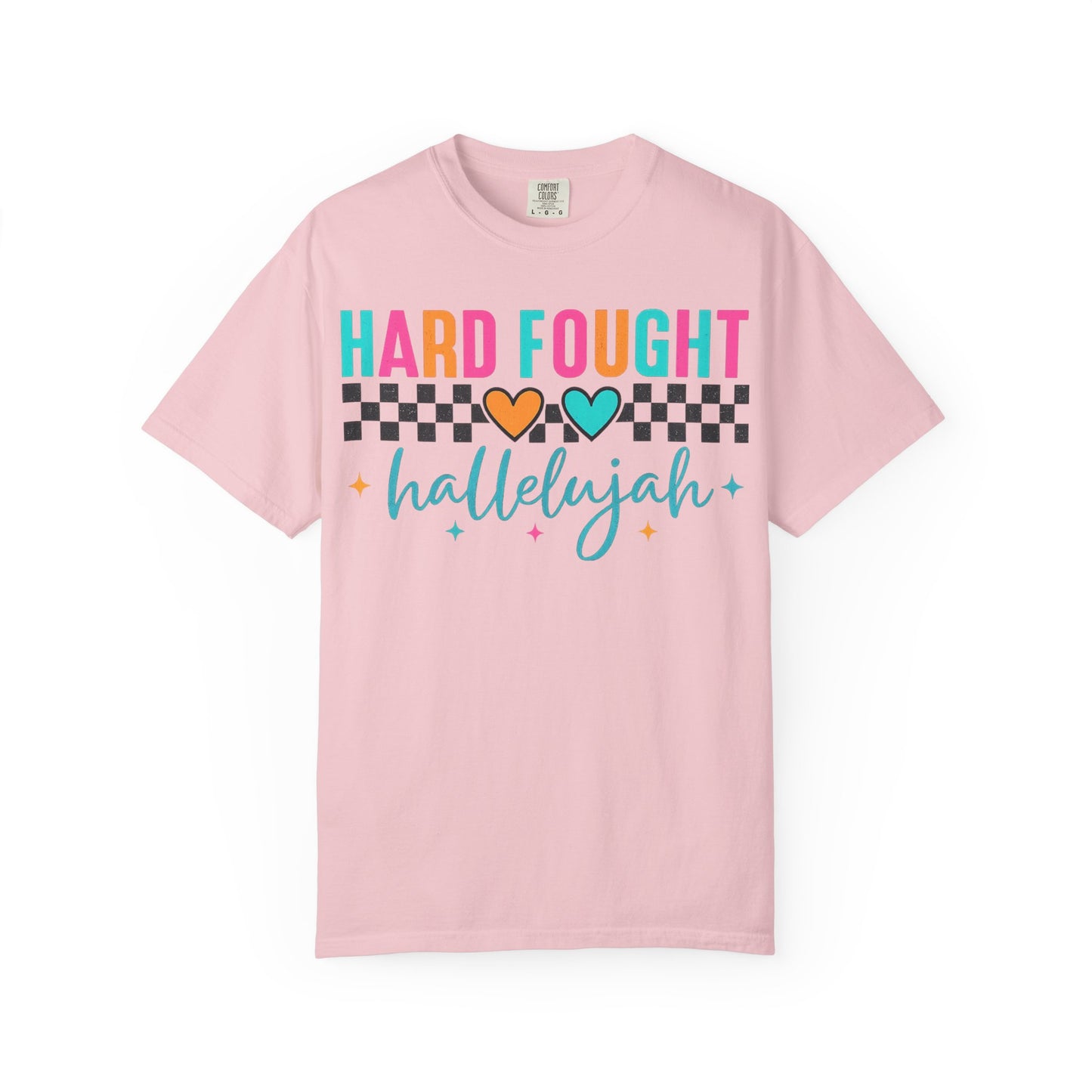 Hard Fought Hallelujah T-Shirt — Inspirational Retro Heart Graphic Tee