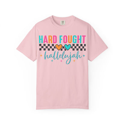 Hard Fought Hallelujah T-Shirt — Inspirational Retro Heart Graphic Tee